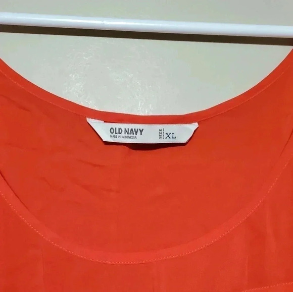 Old Navy Women’s Size XL Sleeveless Top Orange Tank Blouse NWT - Picture 4 of 5